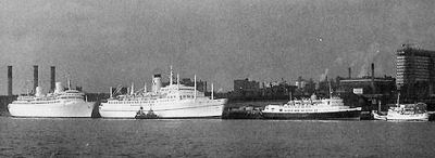 KUNGSHOLM, EMPRESS OF CANADA, BEN-MY-CHREE and QUEEN OF THE ISLES in the late 1960s